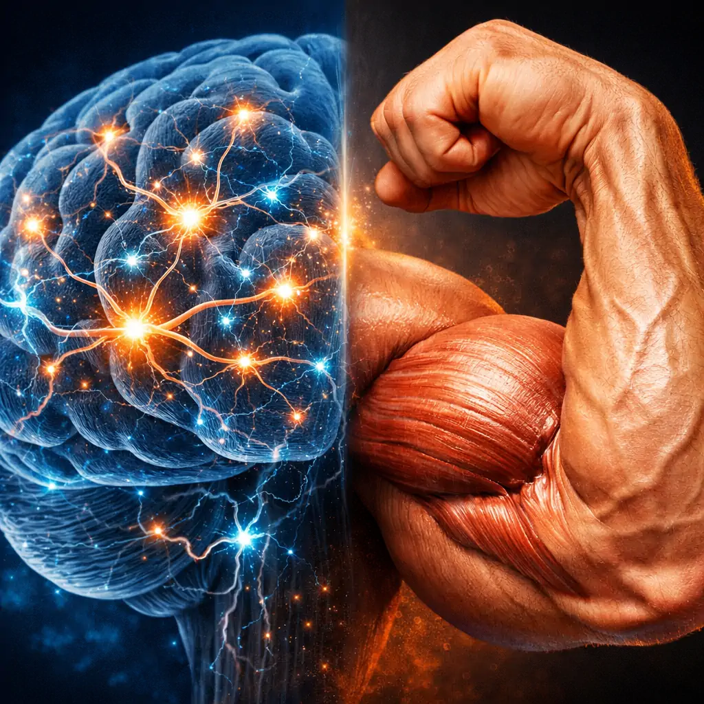 Demonstracão Entre O Cérebro E Músculo No Treino Mental