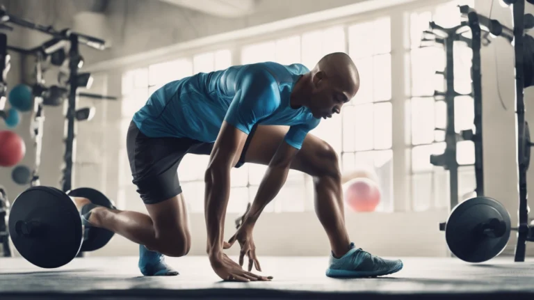 Atleta Se Preparando Para Levantar Peso.