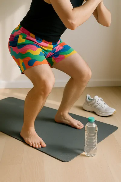 Execução De Agachamento Em Casa