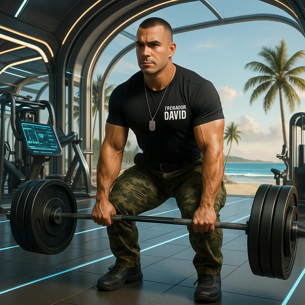 Treino de Força Para Iniciantes: Como Começar Certo 4 Treinador David Demonstrando Levantamento Terra Correto Para Iniciantes