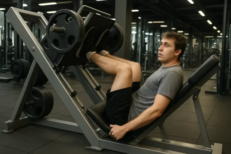 Iniciante Na Academia. No Leg Press Treinando