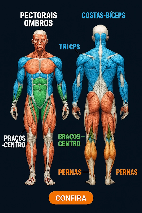 Anatomia Muscular - Grupos Trabalhados Cada Dia