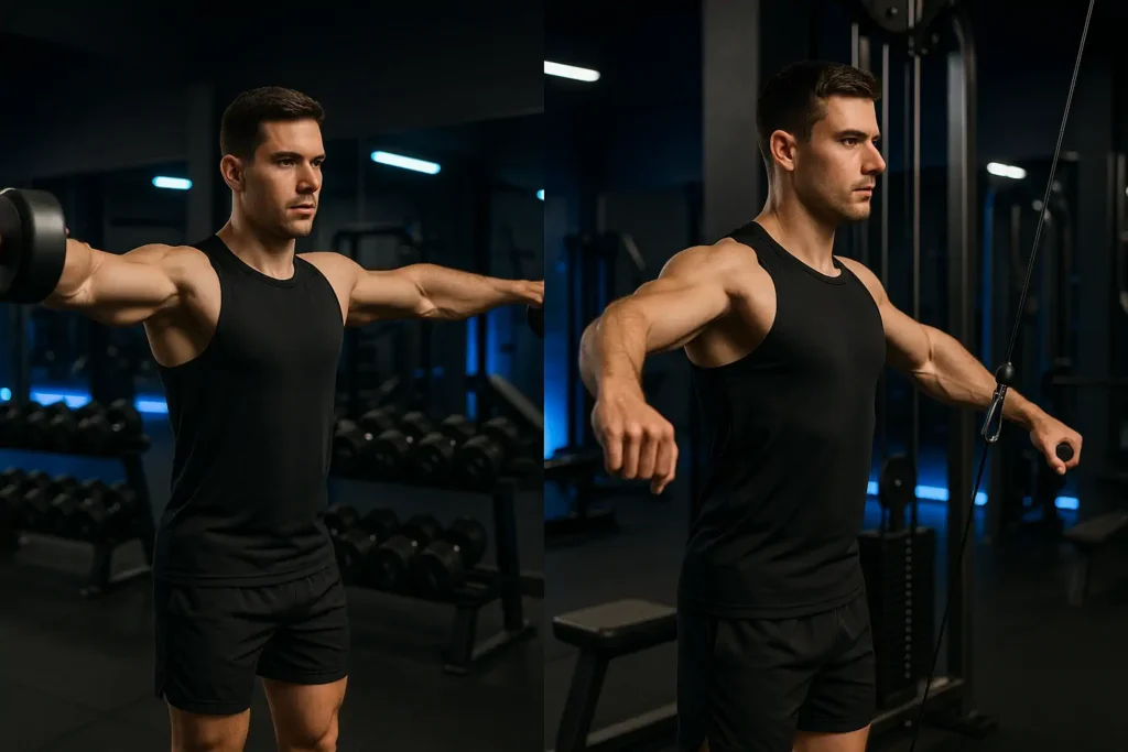 Detalhe De Como Executar Exercicio Para Ombro Com Halter