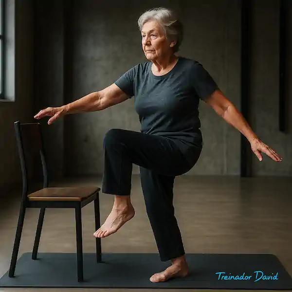 Idoso Treino Equilibrio Funcional - Treinador David