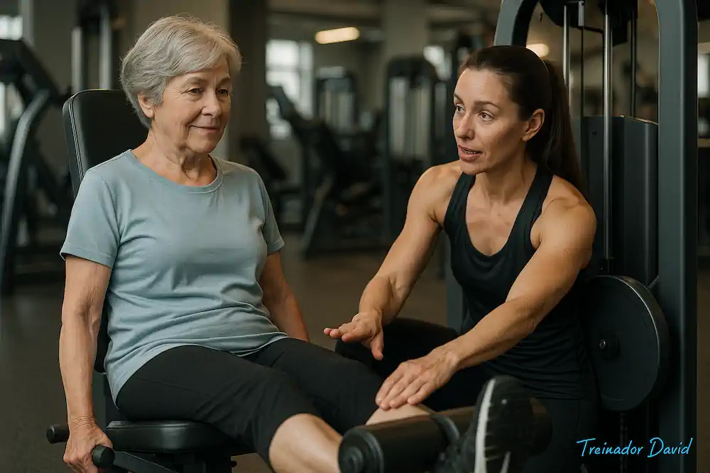 Idoso Treino Maquina Adaptacao - Treinador David