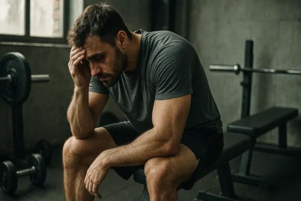 Homem Cansado Aparecendo Sintomas De Overtraining