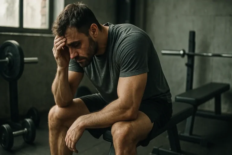 Homem Cansado Aparecendo Sintomas De Overtraining