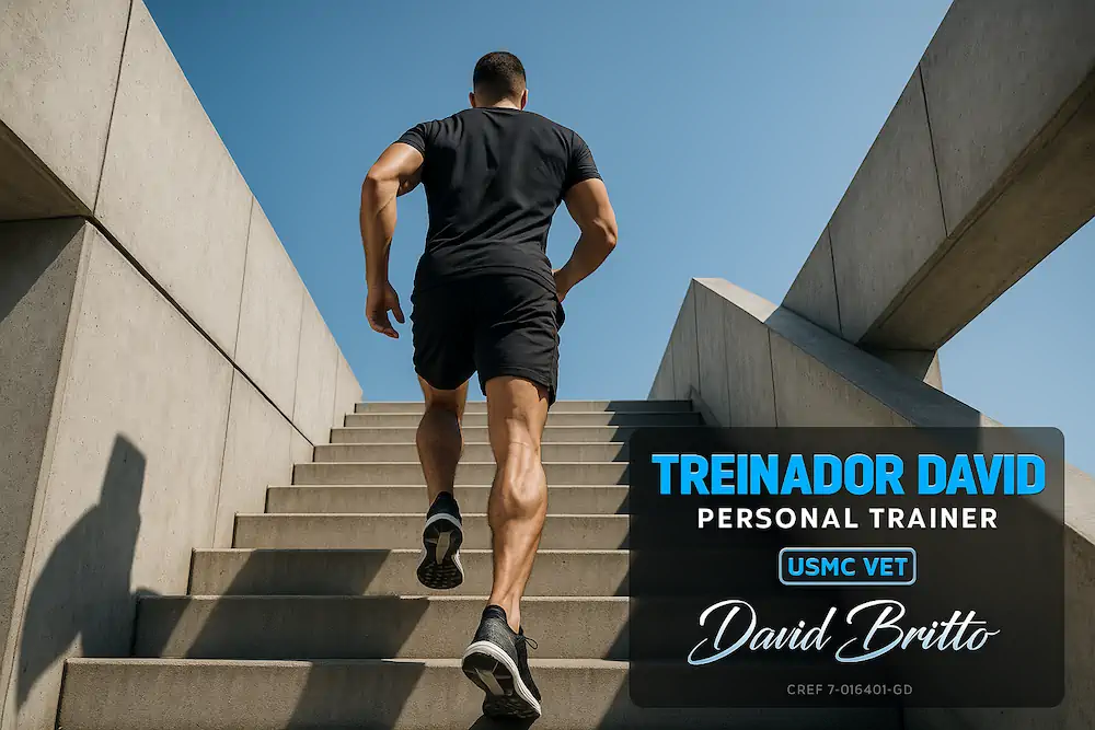 Homen Subindo A Escada Correndo Habito Matinal De Sucesso