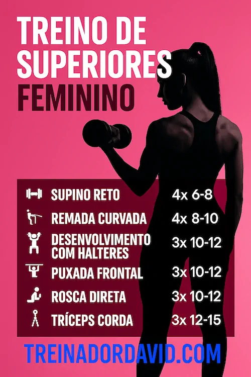 Como Fazer o Melhor Treino para Hipertrofia Feminino? 8 Infográfico Explicativo Do Treino De Membros Superiores Feminino