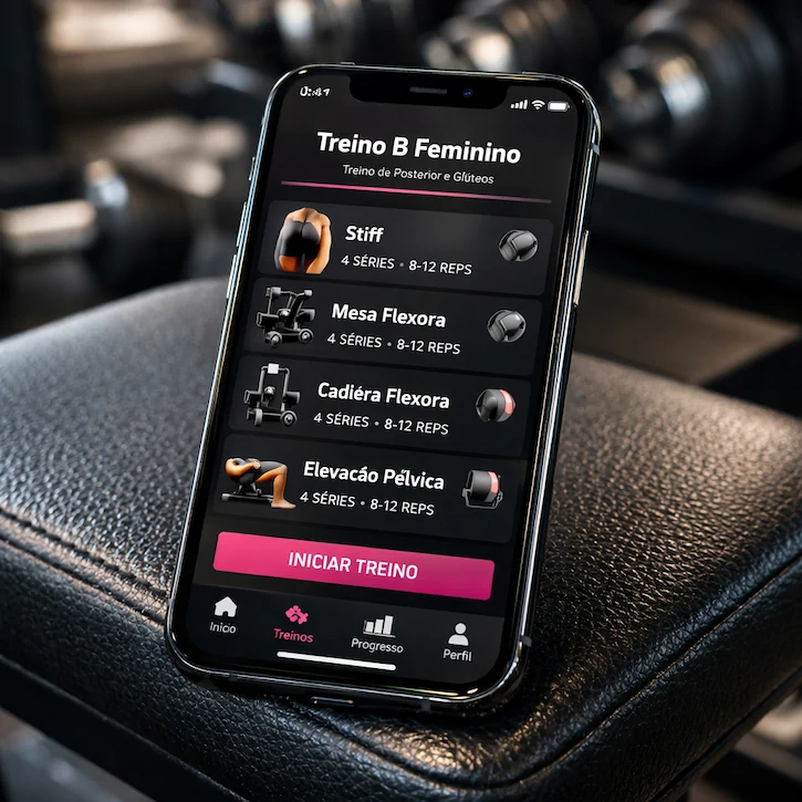 Treino de Musculação para Mulheres: O Guia do Sargento David 4 Tabela Do Treino B De Posterior E Glúteo Em Iphone